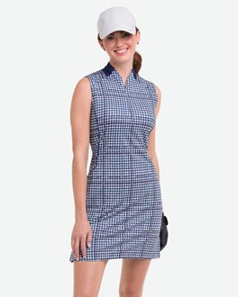 EPNY Dress - S/L Houndstooth Print Dress